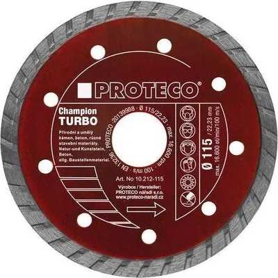Obrázek produktu pro PROTECO diamantový kotouč 230mm TURBO CHAMPION, beton, kámen, keramika 10.212-230