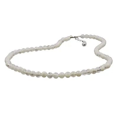 Produktbild von Kette 6mm Perle Kunststoff kristall-creme 50cm elfenbeinfarbig 6mm