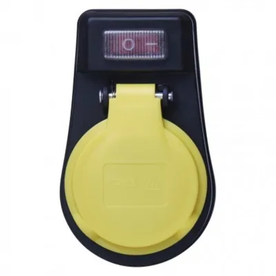Obrázok produktu pre Zásuvka s vypínačom, IP44, čierna 72104
