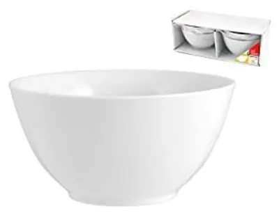 4 Porzellan-Schalen 15 cm 400 ml mikrowellengeeignet Weiß