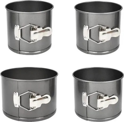Produktbild von Einsetz-Set für Backformen aus hochwertigen Edelstahl-Non-Stick-Springformen - Leckstichfest, rund, 12cm, 14cm, 16cm, 18cm - Wassertiefen von 10cm.