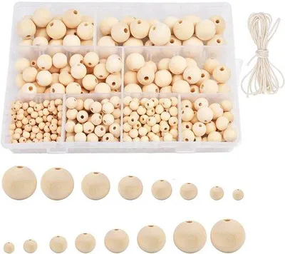 Produktbild von Holzkugeln Set 8 Größen 6-20mm natürlich