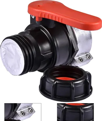 Produktbild von IBC Container Adapter Zubehör Kappe, IBC Adapter Kugelhahn Tank Ersatz Kugelhahn Absperrhahn S60x6(60mm) S75x6 (75mm) DN50