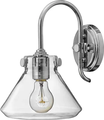 Produktbild von Zeitgenössische Wandleuchte Congress Stahl Chrom Glas 1 Leuchte E27