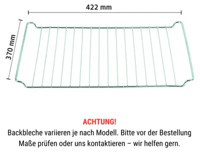 Produktbild von ICQN 422 x 370 mm Gitter, Backofenrost für Backofen und Herd, Passend für ELECTROLUX, AEG, IKEA, ZANUSSI, JUNO, ZOPPAS Kratzfest & Rostfrei, 42,2x37 cm
