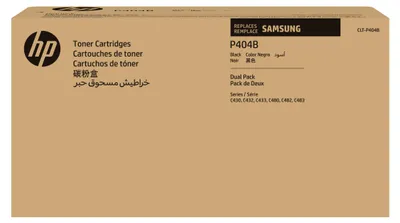 Obrázok produktu pre Samsung 2-balenie čiernych originálnych tonerových kaziet CLT-P404B, Čierna, 2 kusov