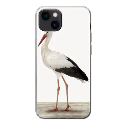 Produktbild von MuchoWow® Handyhülle Schutzhülle Hülle für iPhone 13 mini Storch - Vogel - Tiere - Jungen - Kinder - Mädchen Silikon Softcase Handy Hülle - Softcase