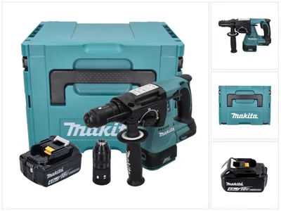 Produktbild von Makita DHR 243 M1J Akku Bohrhammer 18 V 2,0 J SDS plus Brushless + 1x Akku 4,0 Ah + Makpac - ohne Ladegerät