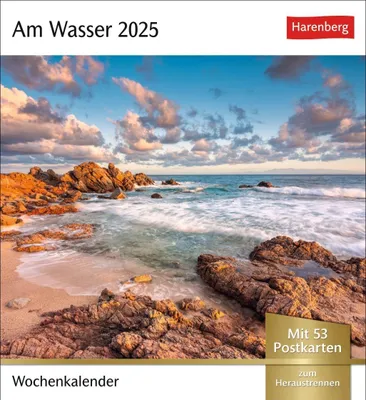 Produktbild von Am Wasser Postkartenkalender 2025 - Wochenkalender mit 53 Postkarten