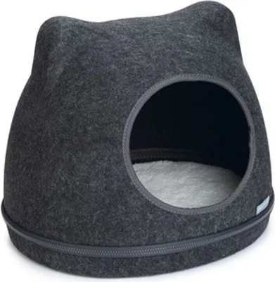 Produktbild von Beeztees Yupik - Katze Iglu - Filz - grau - 40x33x35 cm