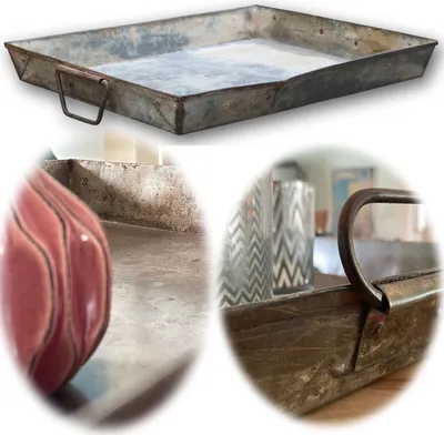 Produktbild von LS-LebenStil XL Metall Deko Tablett Serviertablett Dehli ️ 53cm Kerzenteller Kerzentablett