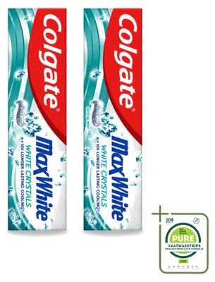 Image de 2 tubes de dentifrice Colgate Max White Blanchissant - 100 ml - Lot de 2