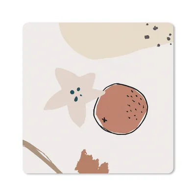 Produktbild von MuchoWow® Mauspad Mousepad Sommer - Kokosnuss - Stern 20x20 cm - Mousepads - Maus Mat - Pad - Mausunterlage - Desk Mat - Bureauartikeln