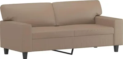 Produktbild von vidaXL 2-Sitzer-Sofa Cappuccino-Braun 140 cm Kunstleder