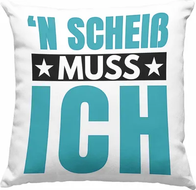Produktbild von Trendation - N Scheiss Muss ich Deko-Kissen mit Füllung 40x40 Geschenk Kollegen Kollegin Arbeit (Rosa)