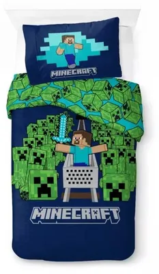 Produktbild von Minecraft Bettbezug creepers - 140 x 200 cm - Baumwolle