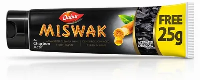 Produktbild von Dabur - Miswak Zahnpasta mit Aktivkohle 50g+25g