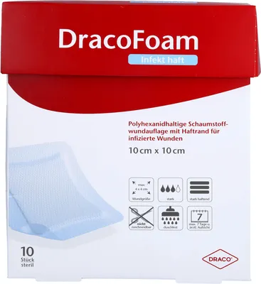 Zdjęcie produktu dla DracoFoam Infekt opatrunek piankowy na zakażone rany, 10 szt. VER