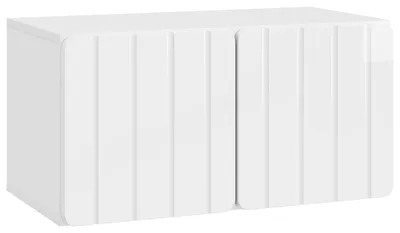 Image de Meuble TV mural Montage mural Blanc brillant 59,5 x 31 x 30 cm