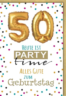 Produktbild von 50. Geburtstag - Glückwunschkarte im Format 11,5 x 17 cm mit