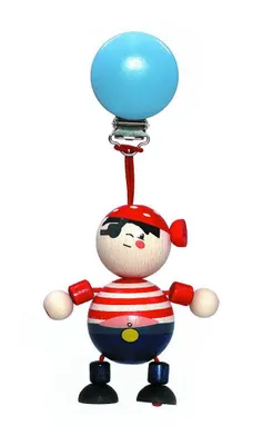 Produktbild von Holzspielzeug Clipfigur Pirat BxLxH 70x35x160mm NEU