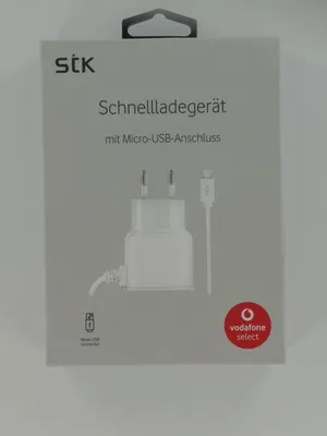 Produktbild von STK Schnellladegerät mit Micro-USB-Anschluss in weißNEU Händler