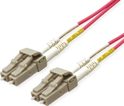 Produktbild von ROLINE LWL-Kabel 50/125µm OM4, LC/LC, LSOH, Low-Loss, violett, 3 m