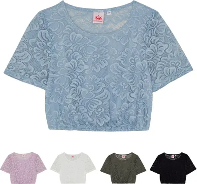 Produktbild von Duisburg Dirndlbluse Trachtenbluse Trachtenmode, Farbe:Hellblau, Größe:42/XL