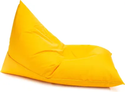 Produktbild von Ecopuf, Lazy Dreieckiger Sitzsack, Sessel Outdoor Pouf, Bean Bag, Gelb Nc4, Mittelgroß