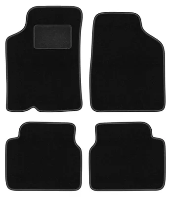 Productafbeelding van Velours automatten voor Kia Sephia II 1997-2001 (sedan) – 4-delig, zwart, op maat – Wielganizator LUX