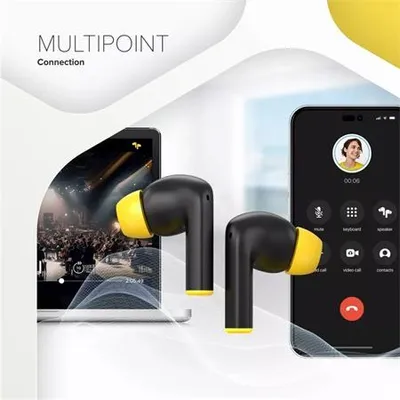 Obrázek produktu pro Canyon CANYON headset HEXAGON 7 TWS ANC+ENC Wireless Charge Black Yellow