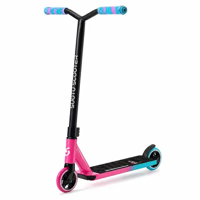 Immagine prodotto di SUOTU Monopattino acrobatico Ultra Pro Rosa/Blu/Nero, monopattino acrobatico per bambini dai 6 anni in su e adulti,portata massima 101 kg.