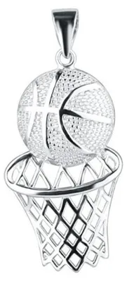 Produktbild von Silberner Anhä nger Basketballball und Netz 64024