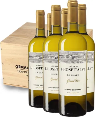 Produktbild von Château L'Hospitalet Grand Vin Blanc 2023 vin blanc La Clape Caisse Bois 6 bouteilles 75cl