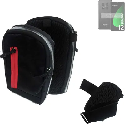 Produktbild von K-S-Trade Outdoor Gürteltasche Holster Umhängetasche kompatibel mit Ulefone Note 15 schwarz Handy Tasche Case travelbag Schutz Hülle Handy Hülle