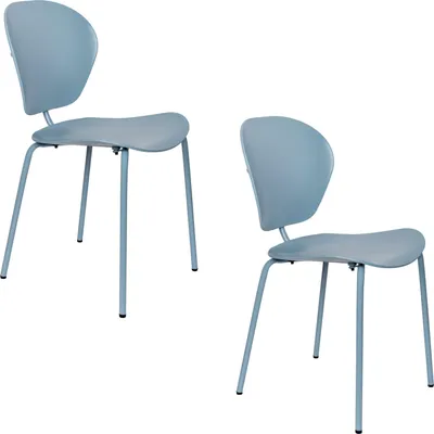Produktbild von Zuiver The Ocean Chair Esszimmerstuhl Blau - 2 er Set