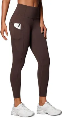 Produktbild von Yoga-Leggings mit hohem Hosenboden und Taschen - Squat-Resistent und unbeschrieben - weich wie Seide - 63 cm Inseam