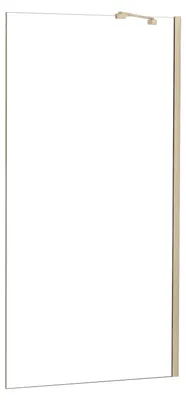 Produktbild von Duschspa Walk-In Dusche 110x200cm Gold gebürstet Duschwand 8mm NANO ESG-Glas mit 45cm Diagonal Stabilisator F070GT Duschabtrennung