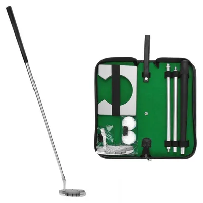 Image de Ensemble de putters de golf avec sac, maillet d'entraînement, balles de golf, cible et support, pour droitiers