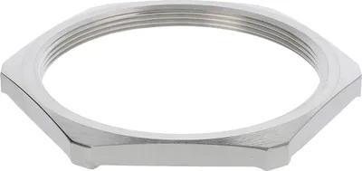 Immagine prodotto di WISKA, dado di contrasto per schermatura elettromagnetica, modello EMV M75x1,5, codice GEMV-M75, esagonale, in ottone (CuZn) nichelato, colore argento - 1 pezzo