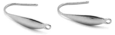 Produktbild von Vintageparts Lange Ohrhaken aus 316 Edelstahl, 4 Stück