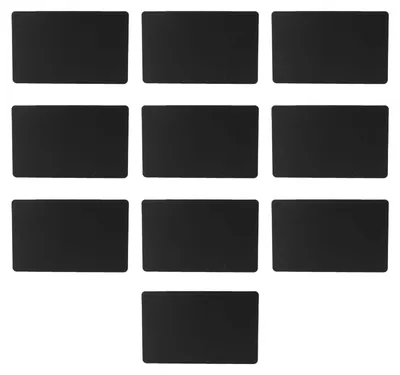 Image de 10 cartes NFC compatibles avec la puce NTAG216, dotées de 868 octets de mémoire, en PVC noir imprimable