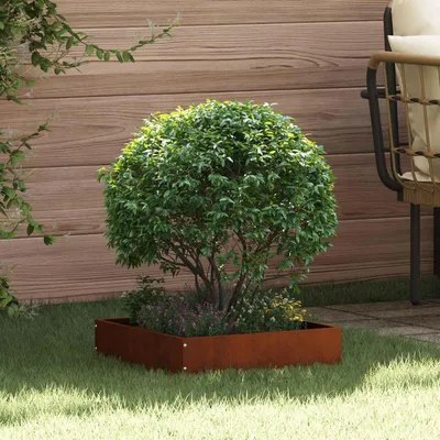 Produktbild von vidaXL Raseneinfassung Rostig 40 x 40 x 13 cm Wetterfeststahl