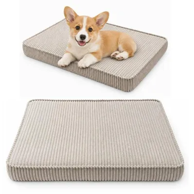 Produktbild von Hundebett Hundekissen Hundematte Cord 45X65X8 Cm Beige