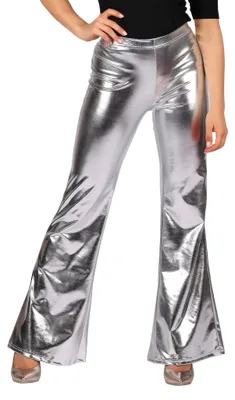 Produktbild von Disco Leggings für Damen silber Größe: L-XL