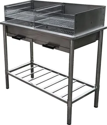 Produktbild von Garten Garten - Grilltisch - Edelstahl - Outdoor - Verstellbar - 120x60x90cm - Silber