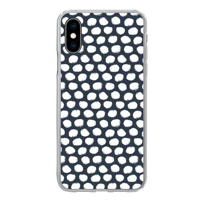 Produktbild von MuchoWow® Handyhülle Schutzhülle Hülle für iPhone X Tupfen - Muster - Weiß Silikon Softcase Handy Hülle - Handyhülle