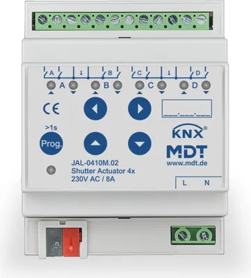 Produktbild von MDT Jalousieaktor 4-fach - 230VAC mit Fahrzeitmessung