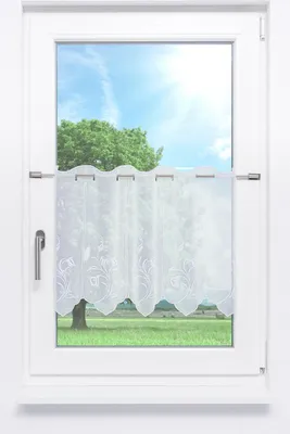 Produktbild von Scheibengardine von Lysel - Adelia  (Bx H) 157cm * 45cm weiß/Weiß