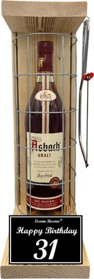 Produktbild von Asbach Uralt - 31 Happy Birthday - Eiserne Reserve Gitterkäfig Geschenk 31. Geburtstag